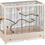 Ferplast Bird Cage, Combination of Wood And Plastic, 31.9L x 16.1W x 25.2H